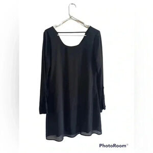 Speechless black Crochet Trim Shift Dress M